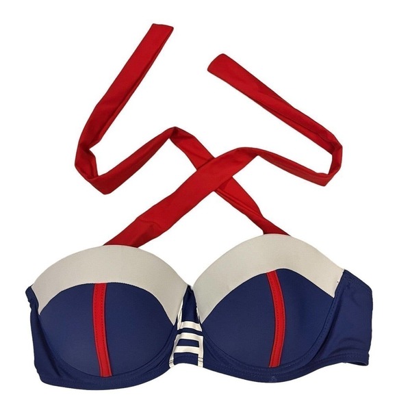 MY Hero Academia Bra Top Small Costume Cosplay Blue Red Halter - Picture 1 of 8